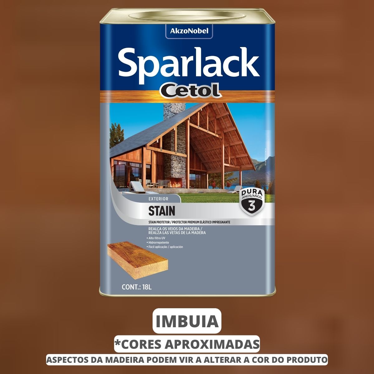 Cetol Stain Imbuia AC 3 anos 18L Sparlack | Big Cores Tintas