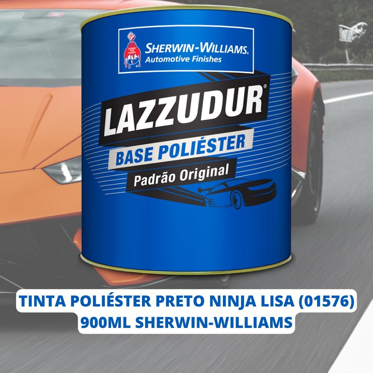 ★Individual paint★ Tinta Poliéster Preto Ninja Lisa (01576) 900ml Sherwin-Williams
